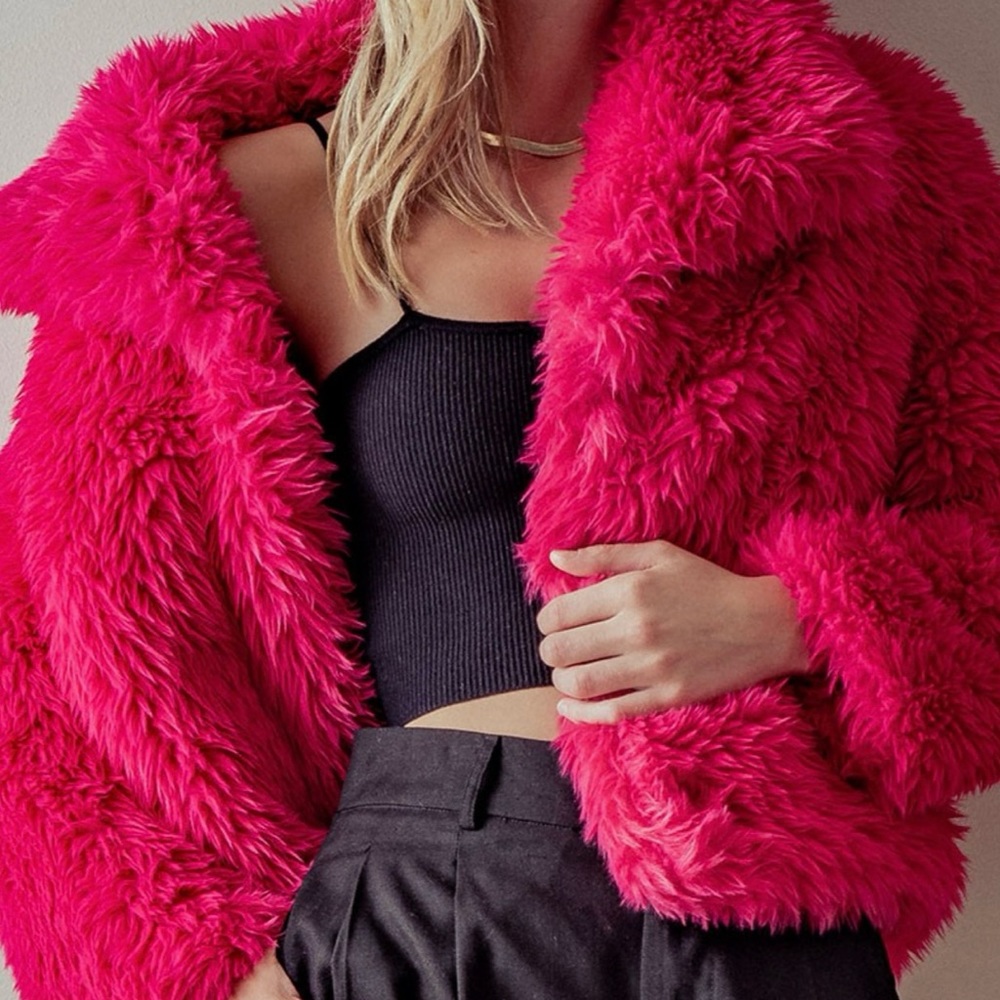 Fuschia Fur Coat